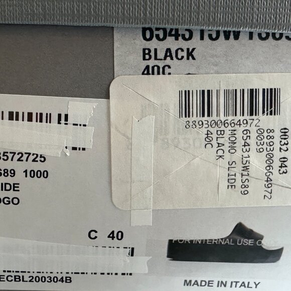 BALENCIAGA MONOSLIDE Sandals Mono Slides Rubber Pool Mules Shoes Black - Picture 16 of 16